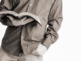 Man holding Bible