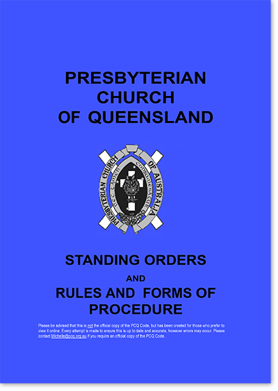 Complete Presbyterian Church of Qld. Code document